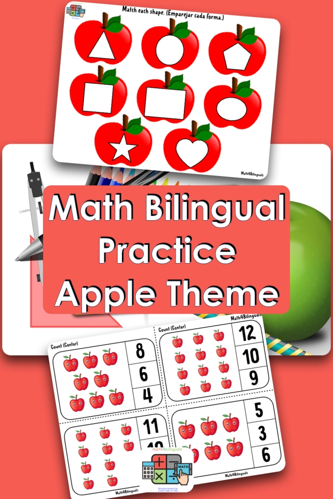 apple math bilingual activities